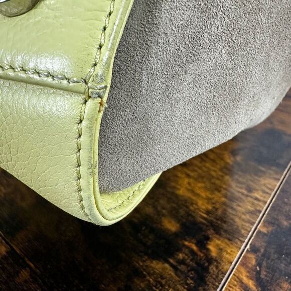 Jimmy Choo Rosalie Satchel 2-Way Bag Suede Leather Beige Yellow - Picture 12 of 16